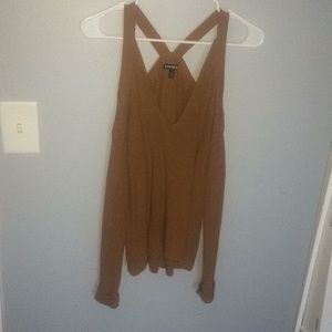 Brown sweater a little cropped
